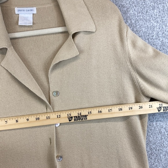 Vtg Pierre Cardin sweater blazer L long line minimalist classic office preppy - Picture 6 of 8